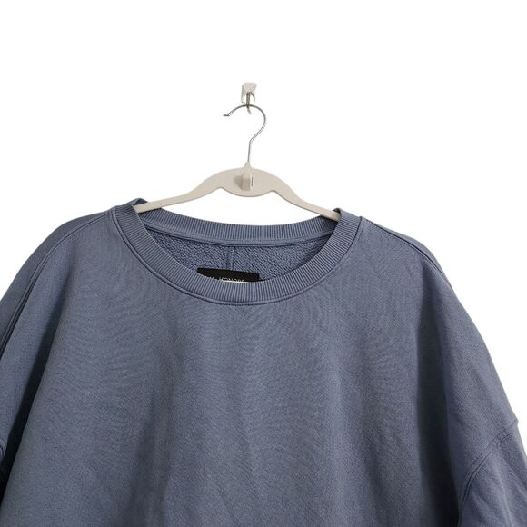 11 Honore Sweater Womens 2 Blue Pullover Relaxed Slouchy Longsleeve Cotton - Picture 5 of 10